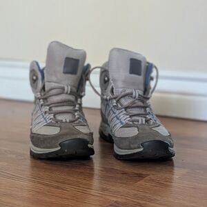 Gray Hiking Boots - Lace-Up Trail Shoes